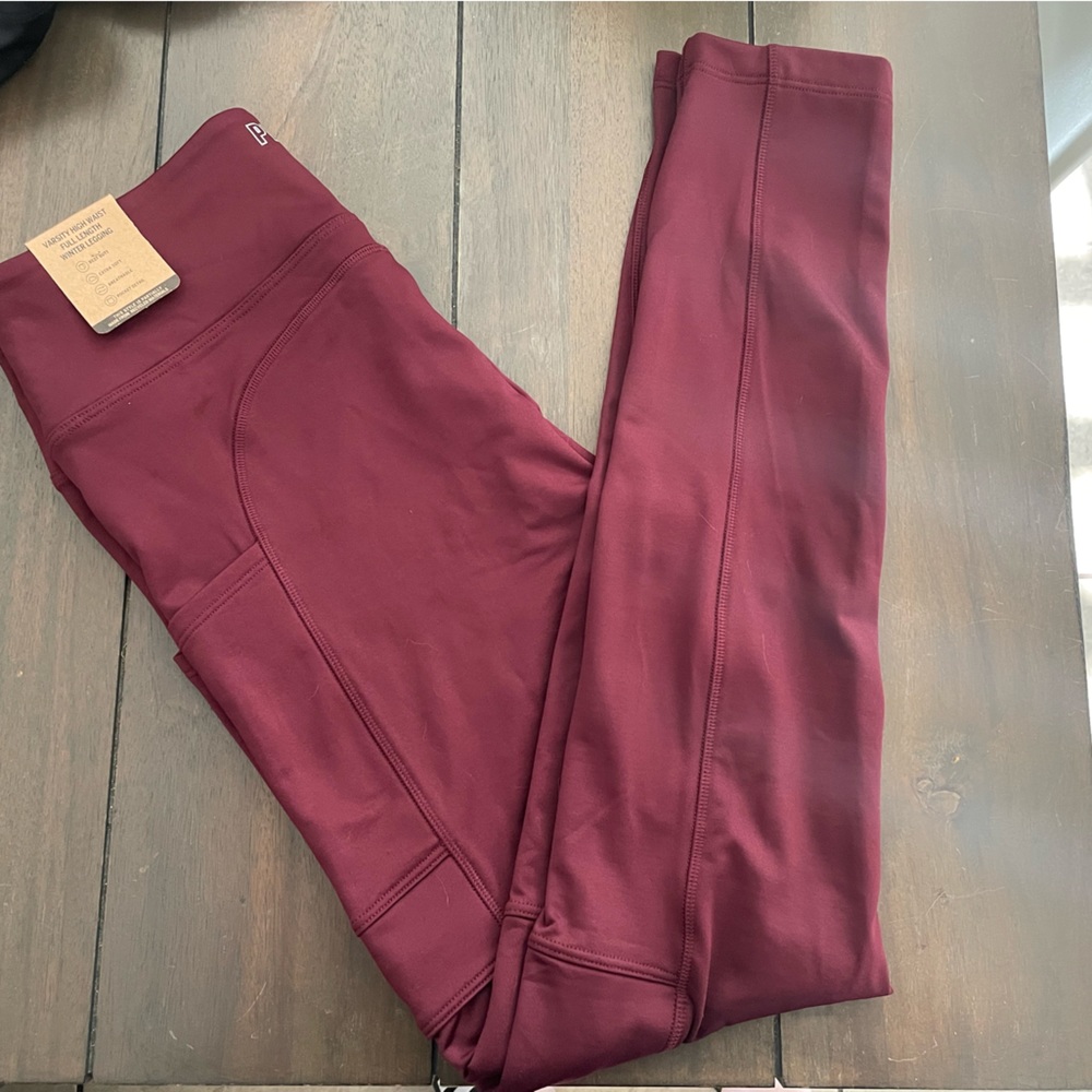 BNWT Maroon PINK leggings with pockets